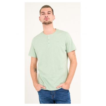 - Tricou barbat cu maneca scurta ( Material: Bumbac - CAMEO GREEN - Verde