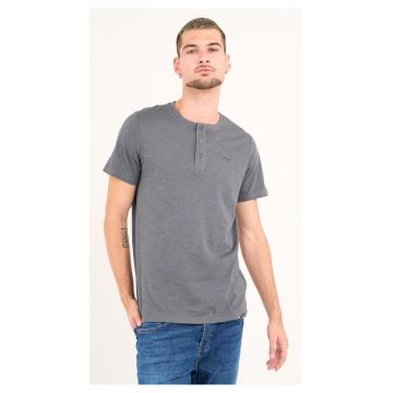 - Tricou barbat cu maneca scurta ( Material: Bumbac - DARK SHADOW - Gri