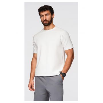 Tricou COMFORT FIT cu maneca raglan  OM-TSCT-0240 - Alb murdar