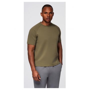 Tricou COMFORT FIT cu maneca raglan  OM-TSCT-0240 - Verde masliniu