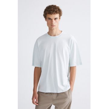 Tricou lejer din bumbac - Albastru pal