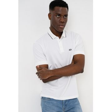 Tricou polo slim fit - Alb