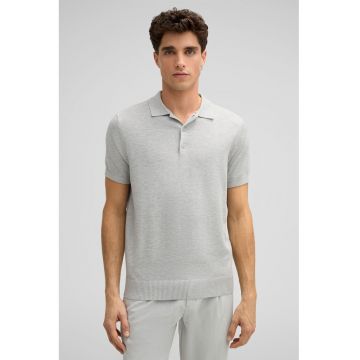 Tricou regular fit polo cu închidere prin nasturi