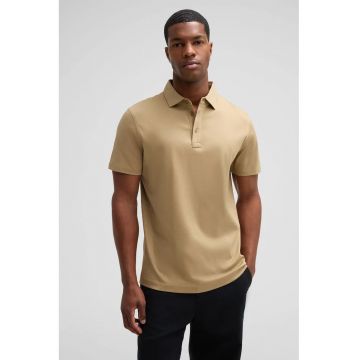 Tricou regular fit polo cu inchidere prin nasturi la gat