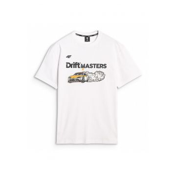Tricou Unisex Drift Masters  Drift - 100% Bumbac - SS25 - Alb