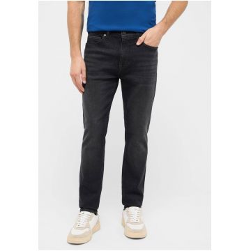 Blugi Barbati -  Frisco - Skinny Fit - Talie Medie - Fermoar - Lungi - 5 Buzunare - Bumbac - Elastan - W32-L32 US - Negru