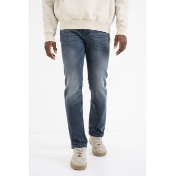 Blugi slim-fit cu aspect decolorat - Albastru prafuit