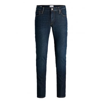 Blugi slim fit din amestec de bumbac organic - Albastru inchis