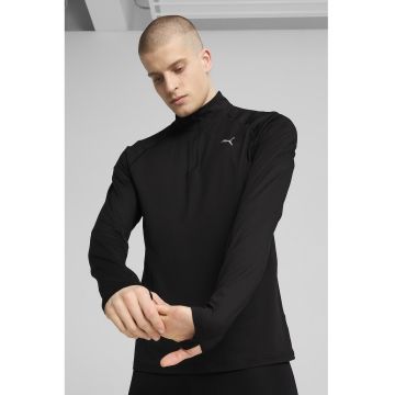 Bluza de trening cu fenta cu fermoar - pentru alergare Velocity Cloudspun - Alb/Negru