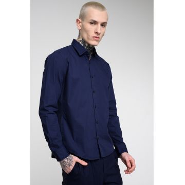 Camasa slim fit Ermo - Albastru indigo