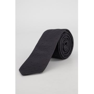 Cravata din matase cu model - Negru
