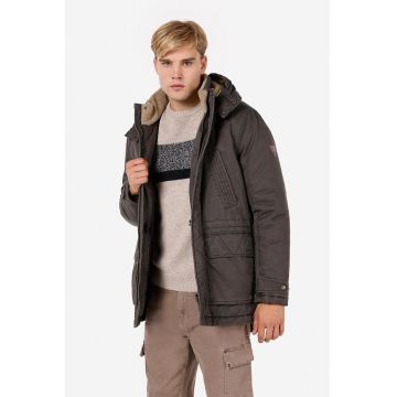 Geaca din bumbac cu gluga - Negru stins