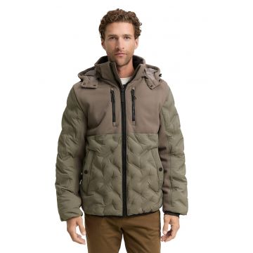 Geaca uni cu buzunare si fermoar - Kaki