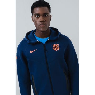 Hanorac cu fermoar pentru fotbal - Bleumarin