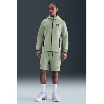 Hanorac cu fermoar - pentru fotbal Chelsea FC Tech - Verde pal