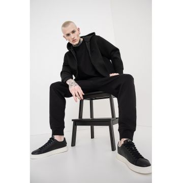 Hanoraccu fermoar si logo mic discret - Negru