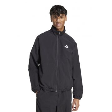 Jacheta cu fermoar si logo - Negru stins