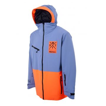 Jacheta cu gluga pentru snowboard Temper - Portocaliu mandarina/Albastru deschis