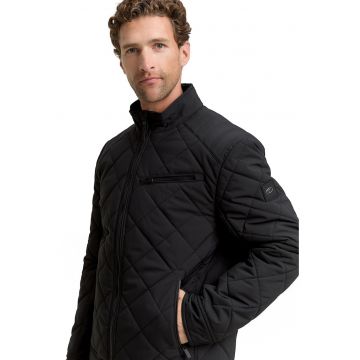 Jacheta matlasata cu fermoar - Negru