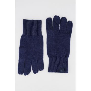 Manusi din bumbac si casmir - Negru stins/Negru