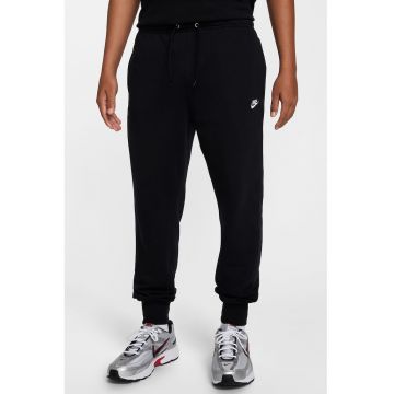 Pantaloni de trening din amestec de bumbac cu logo - Negru