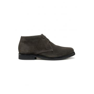 Pantofi casual de piele intoarsa Claudio - Verde padure