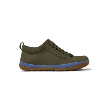 Pantofi casual din piele nabuc Peu Pista GM 1213 - Verde feriga