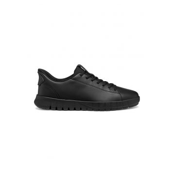 Pantofi sport low-cut de piele - Negru