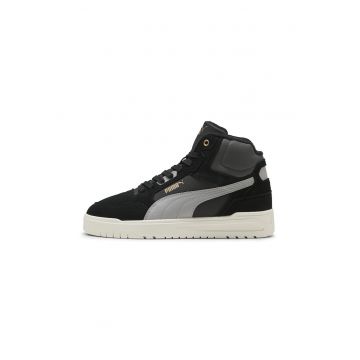 Pantofi sport mid-cut Shuffle Downtown - Alb/Negru/Gri antracit