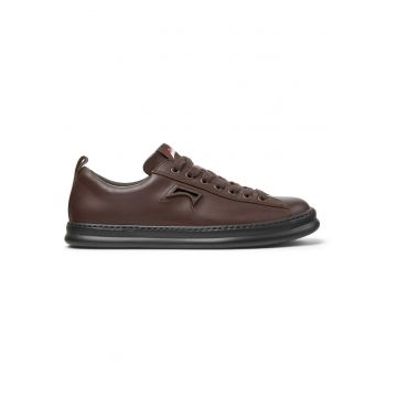 Pantofi sport Runner Four din piele cu model uni - Maro