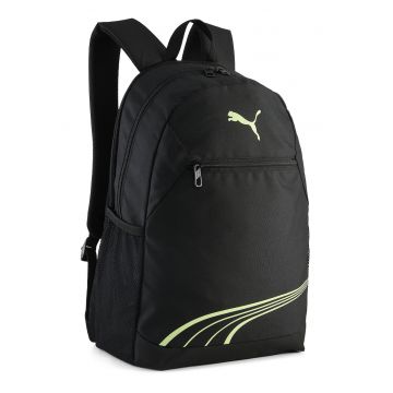 Rucsac cu logo FUNDAMENTAL - Negru/Verde lime