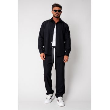 Set camasa si pantalon lung Premium Edition Black New 19318