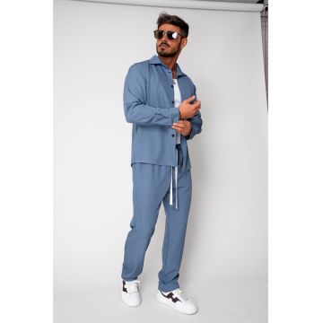 Set camasa si pantalon lung Premium Edition Blue New 19328