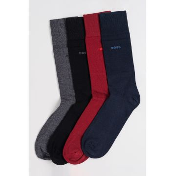 Set de sosete din amestec de bumbac - 4 perechi - Albastru ultramarin/Negru/Gri inchis