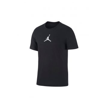 Tricou cu decolteu la baza gatului si logo Jordan Jumpman - Negru