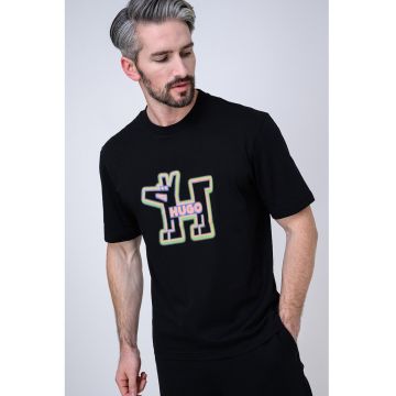 Tricou cu imprimeu logo Nedirix - Verde/Portocaliu/Negru