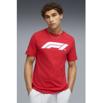 Tricou cu logo F1 ESS - Alb/Rosu vermillion