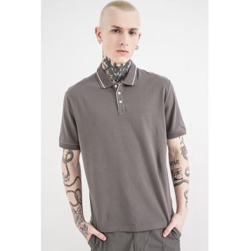 Tricou polo uni - Gri inchis