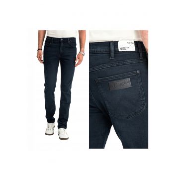 Blugi Barbati -  Larston - Slim Fit - Talie Joasa - Fermoar - Lungi - 5 Buzunare - Bumbac - Albastru - Albastru