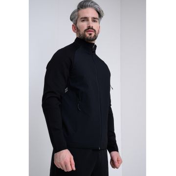 Bluza de trening din amestec de modal cu fermoar Urban Tech - Negru
