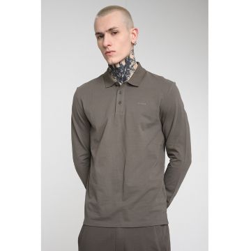 Bluza din bumbac cu logo discret - Kaki