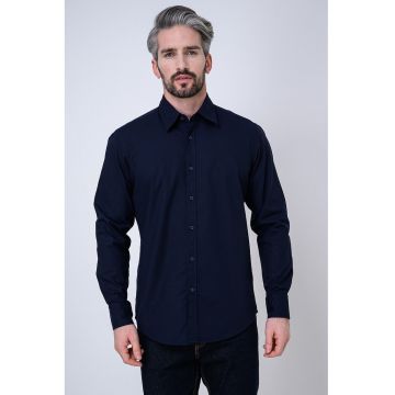 Camasa regular fit cu maneci lungi Relegant - Bleumarin