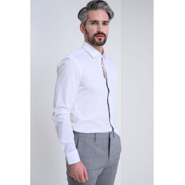 Camasa slim fit cu guler clasic Keidi - Alb optic