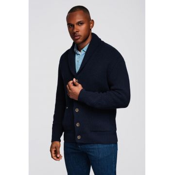 Cardigan tricotat cu buzunare cu fermoar