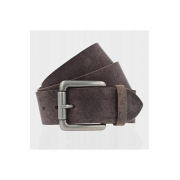 Curea barbateasca -  model clasic - catarama metalica - 100% piele naturala - 110cm - maro