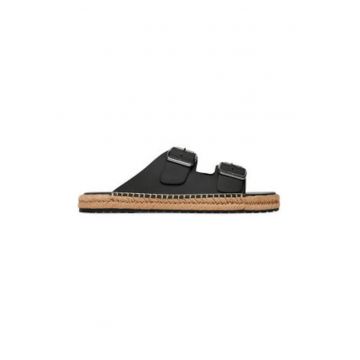 Espadrile barbati -  piele naturala - negru