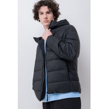 Geaca matlasata cu buzunare laterale - Negru