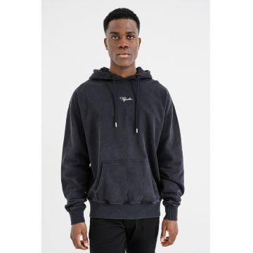 Hanorac lejer cu aspect decolorat - Negru stins