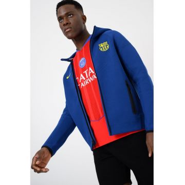 Hanorac pentru fotbal FCB - Galben neon/Albastru royal