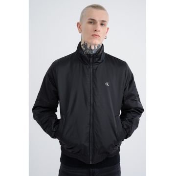 Jacheta cu fermoar si buzunare - Negru